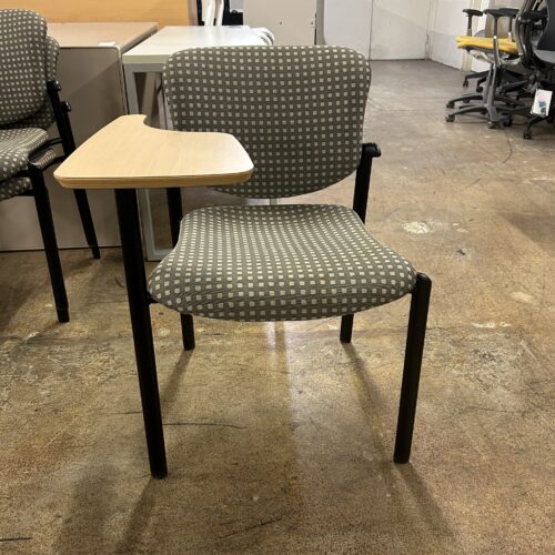 Used Haworth Improv Patterned Stackable Right Tablet Arm Desk Chair