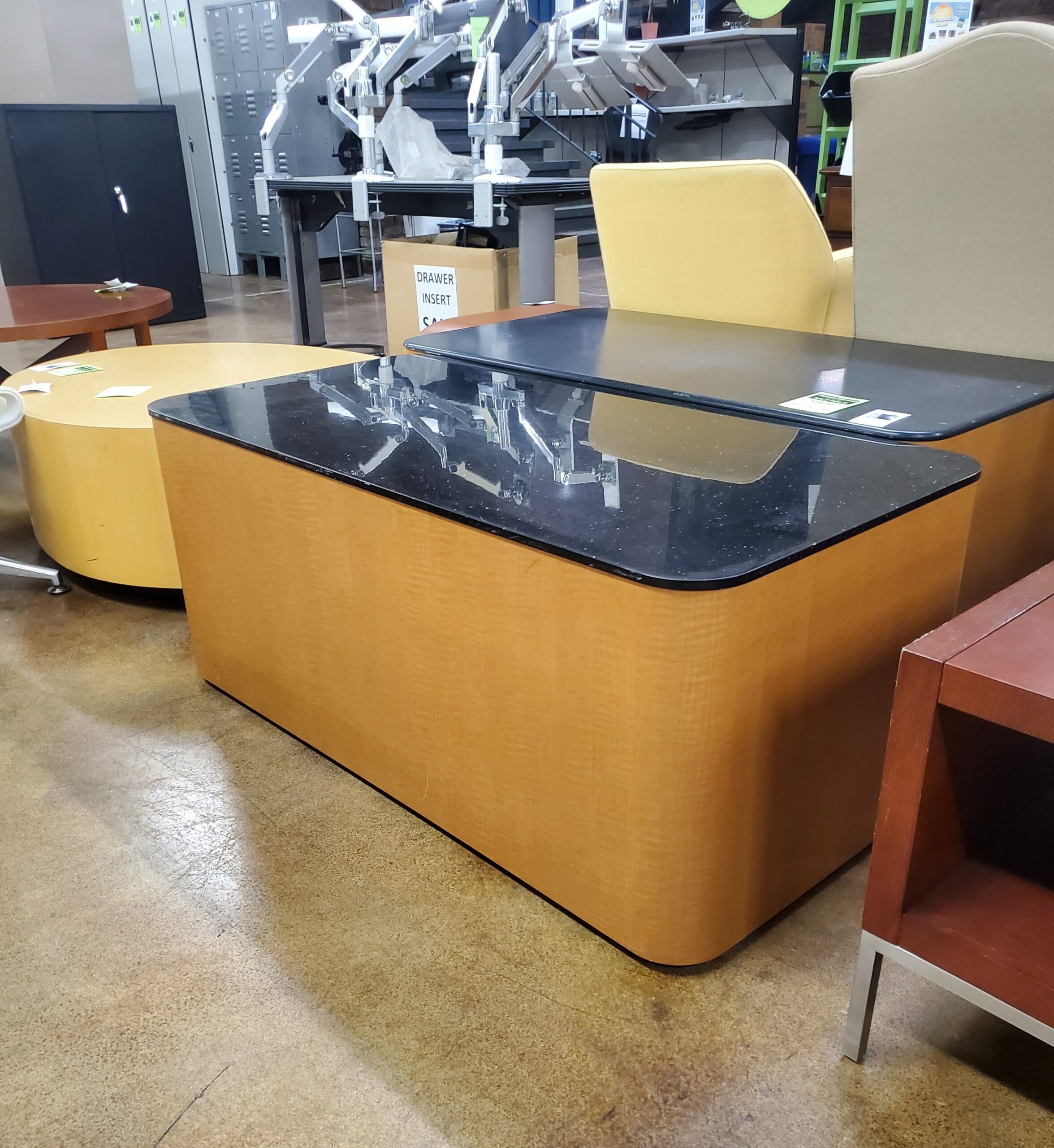 Orange and Black Top Coffee Table