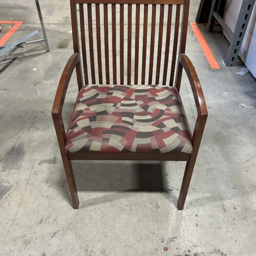 Used Kimball Timberlane Patterned Red Guest Office Chair