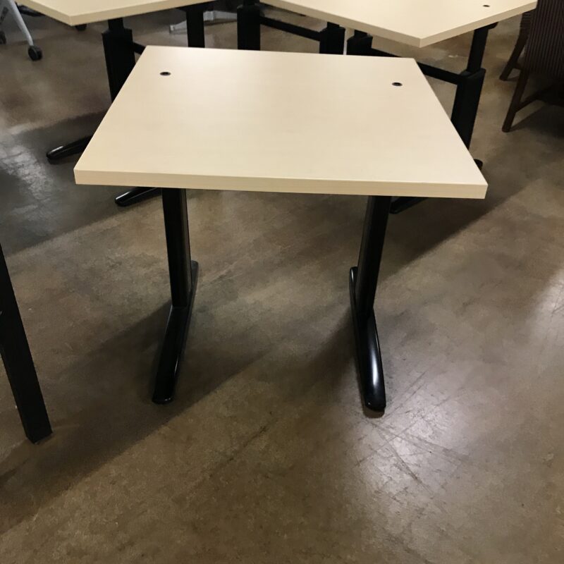 Used Square Blonde Maple Student Table 30"W