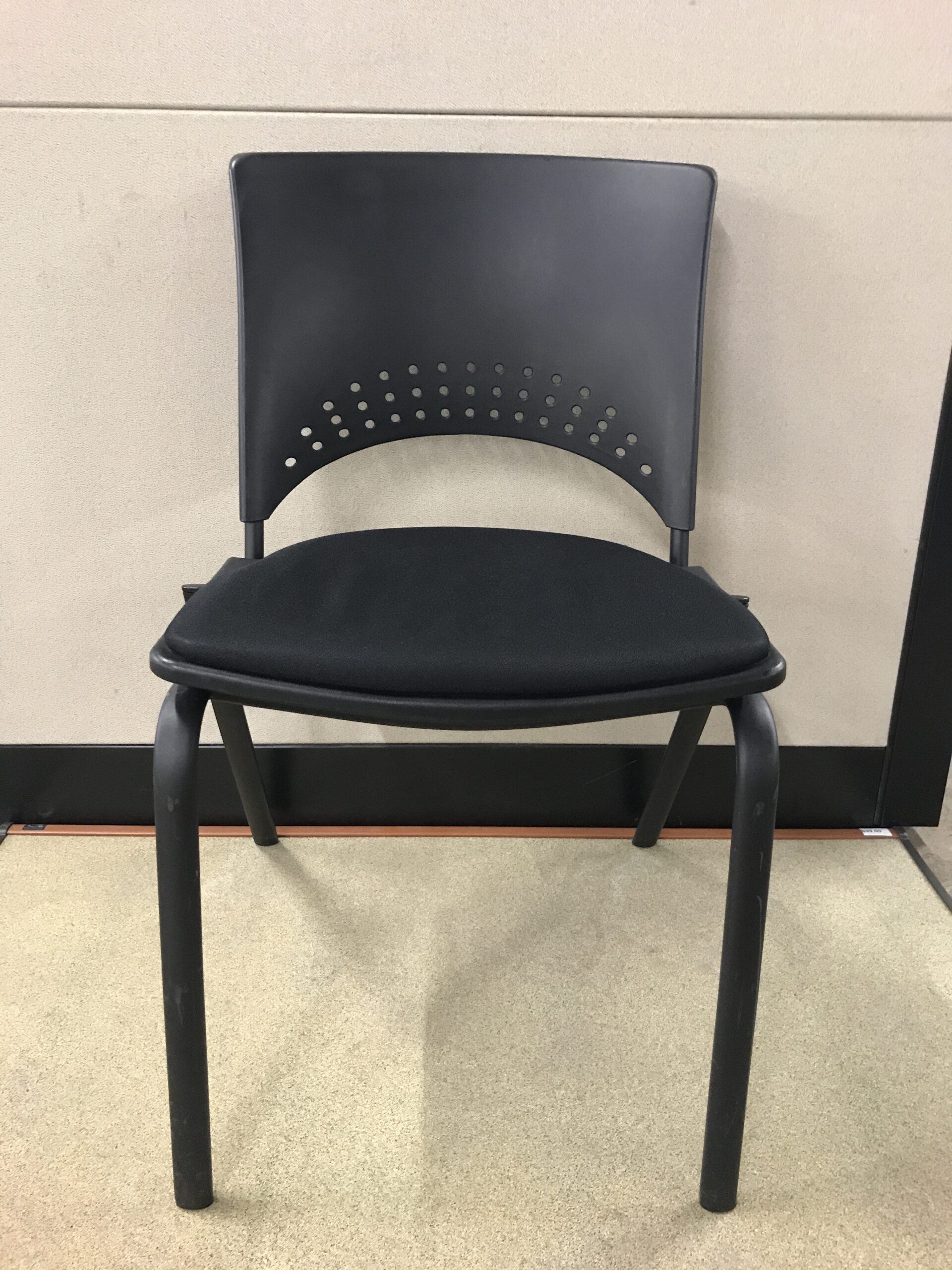 Used Allseating Black Armless Guest Chair