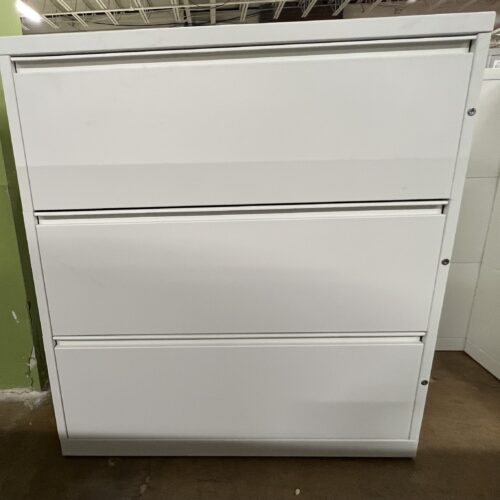 White 3 Drawer Lateral