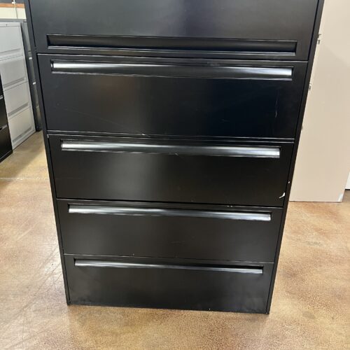 Black Steelcase 5Drawer Lateral