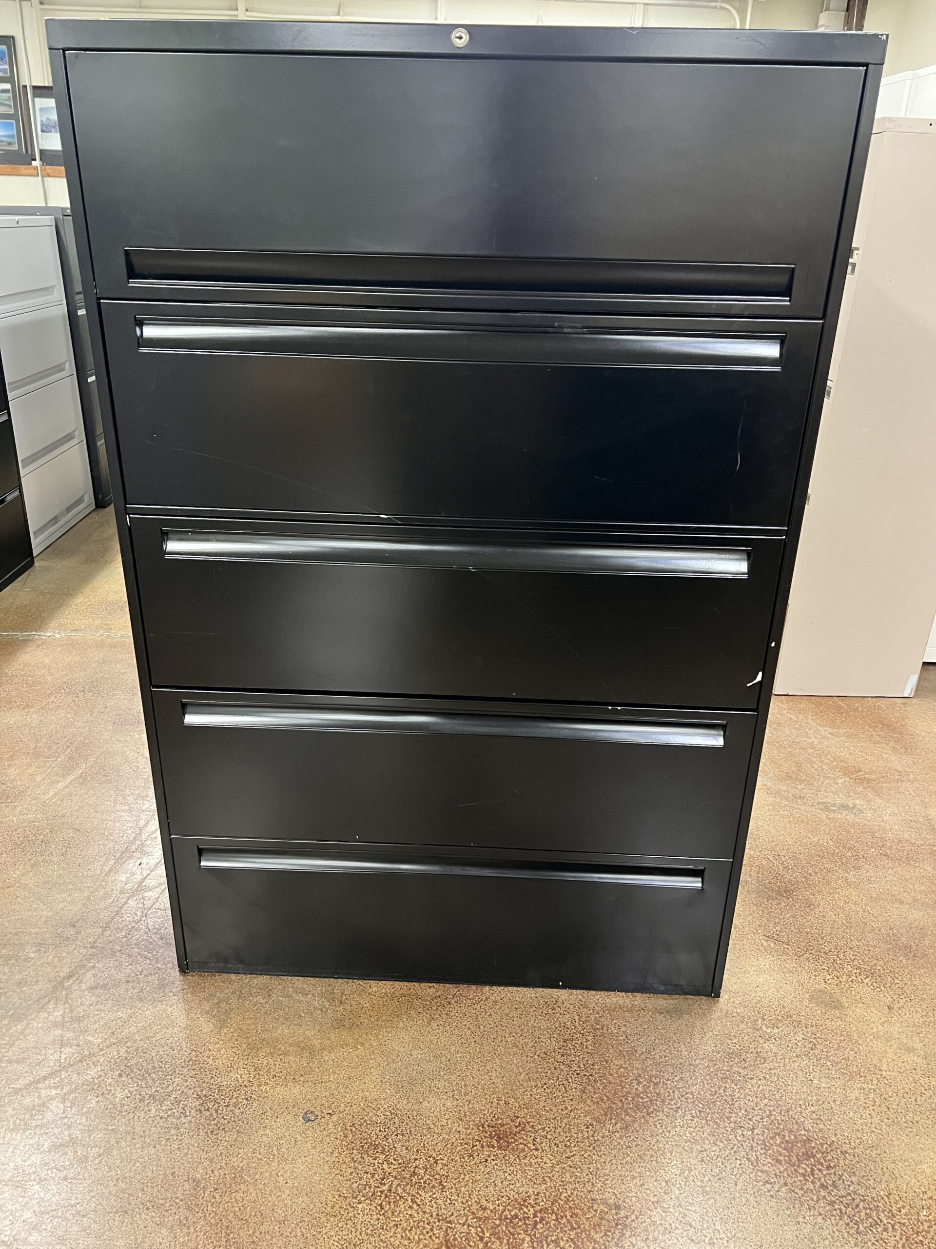 Black Steelcase 5Drawer Lateral