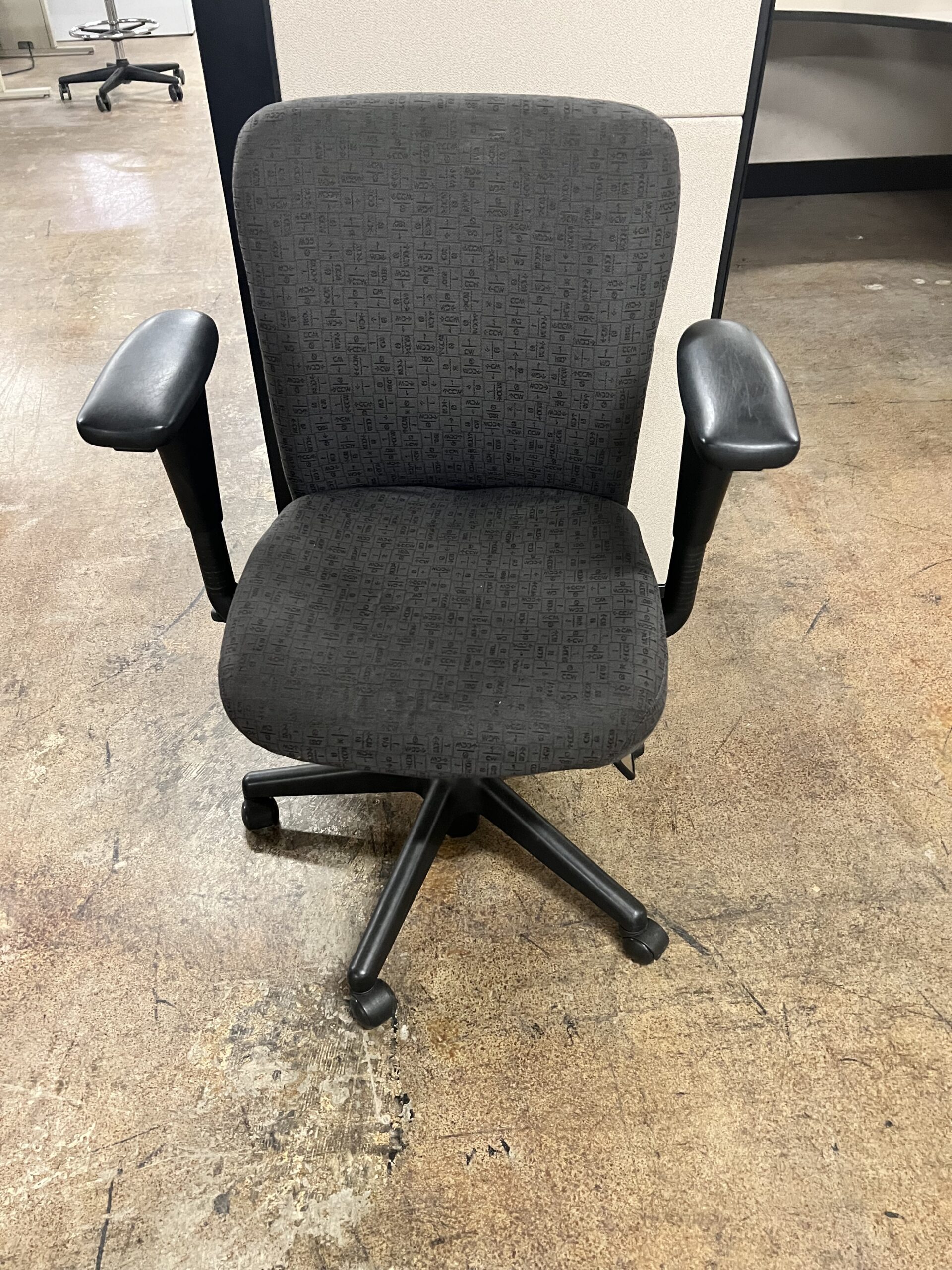 Dark Grey Pattern Haworth Look Task Chair