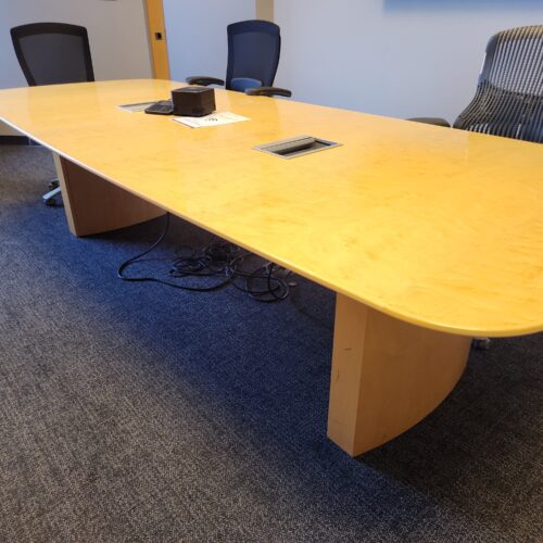 Maple Boat Shape Conference Table