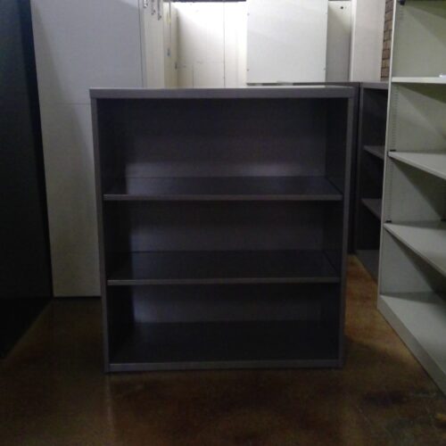 Kimbell Office Gray 3 Level Metal Bookshelf