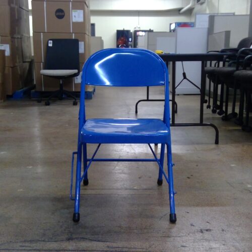 Blue Foldable Metal Chairs