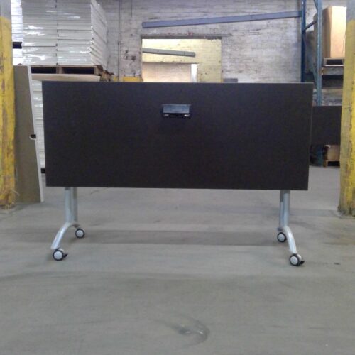 Black Teknion Training Table w/ Outlets