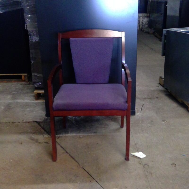 Timberlane Purple Upholstered Wood Side Chair w/ Arms