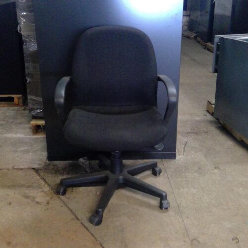 Black Fully Upholstered Task Chair w/ Arms 