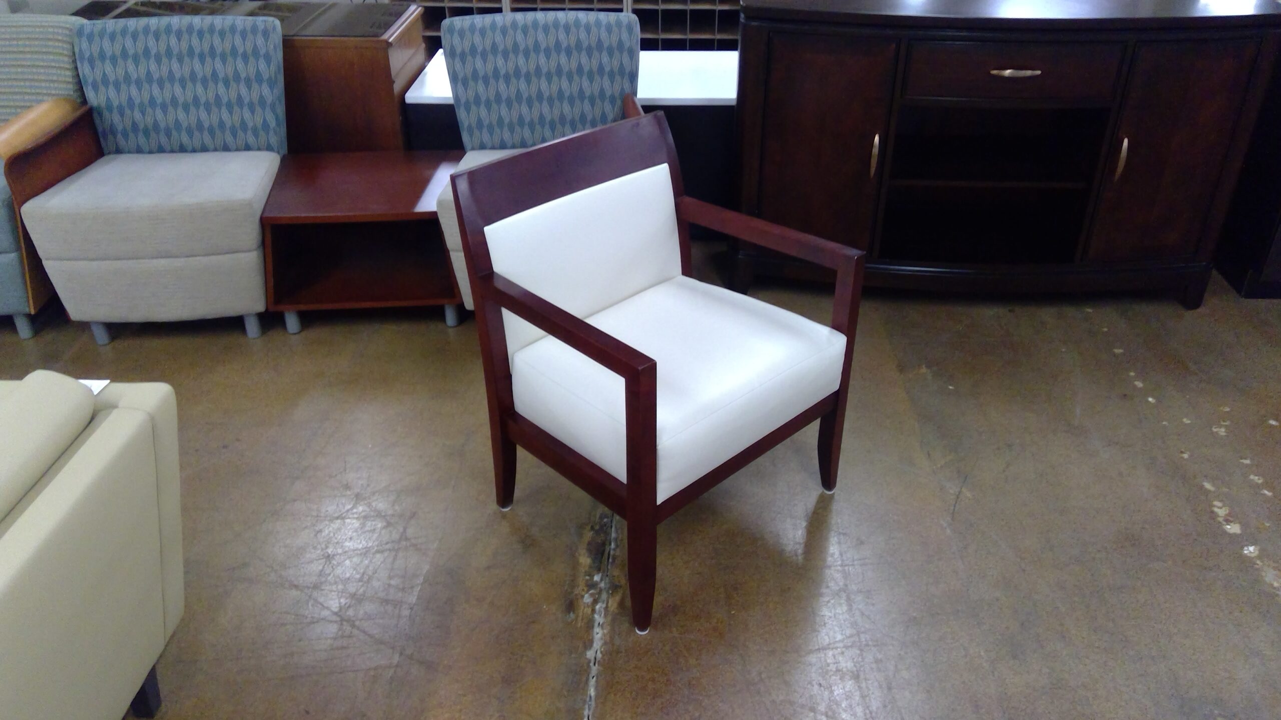 White David Edward Lounge Chairs with Arms