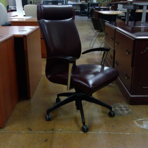 Mahogany Leather OFS Executive Task Chair