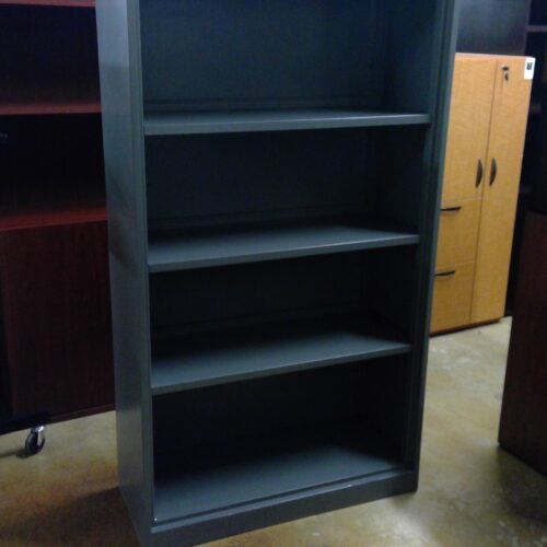 4-Shelf Gray Bookcase