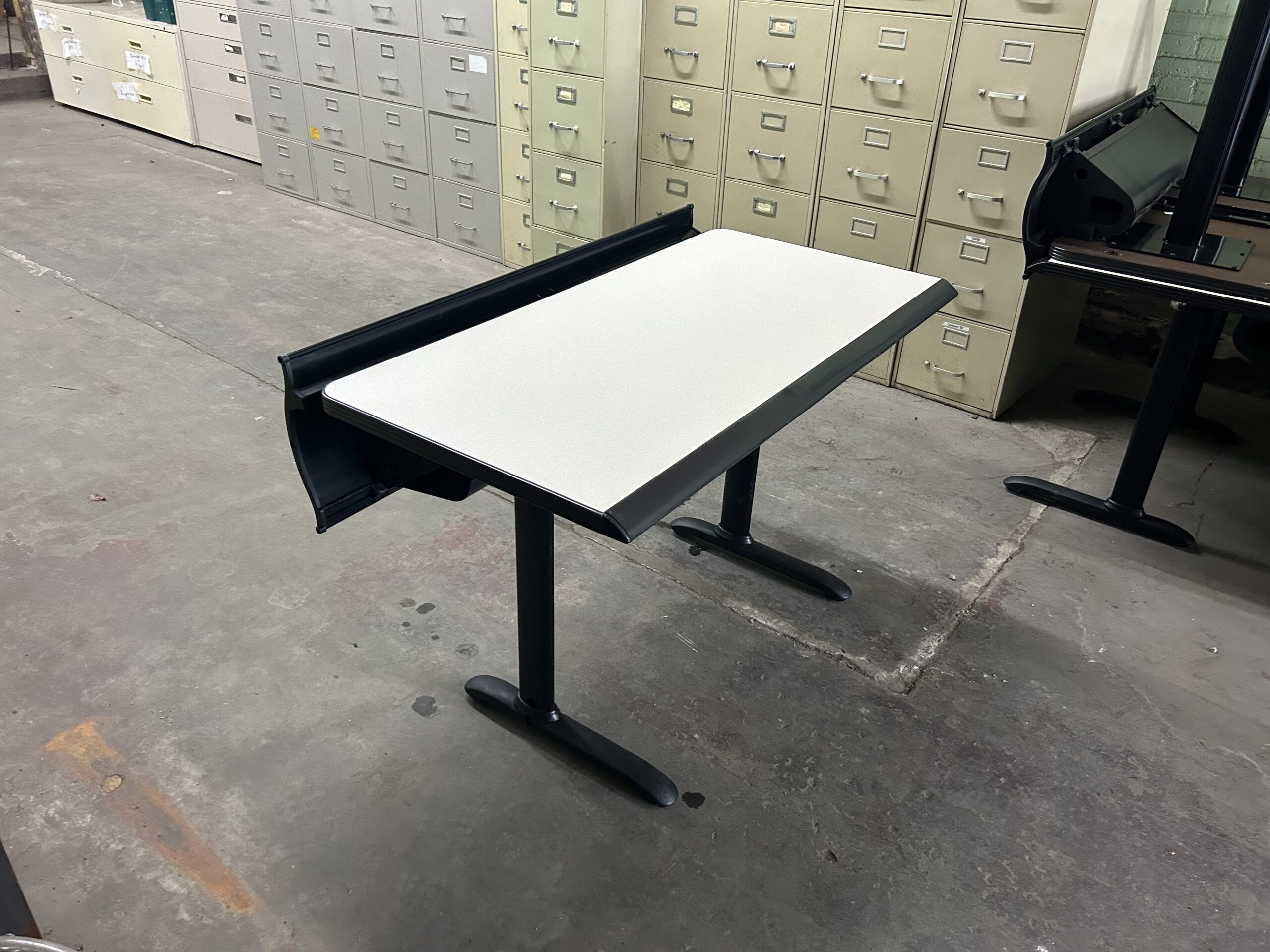 Used White Haworth Training Tables 48"W