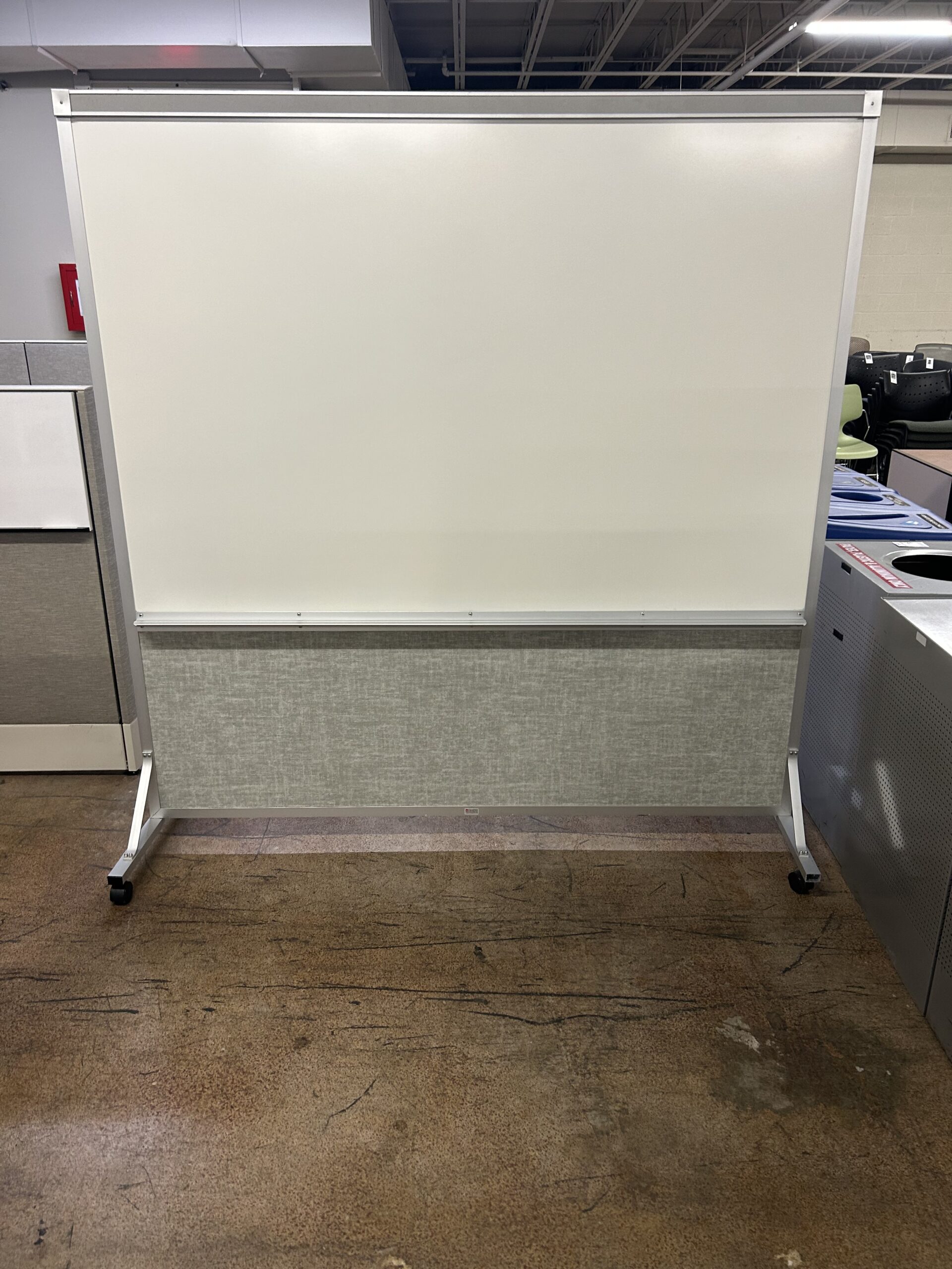 Marsh Industries Vinyl White Markerboard Double Duty Space Divider