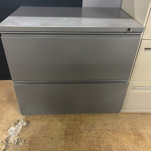 Grey 2-Drawer Filing Cabinet 36"W