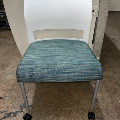 Steelcase Move Armless Office Blue Side Chair