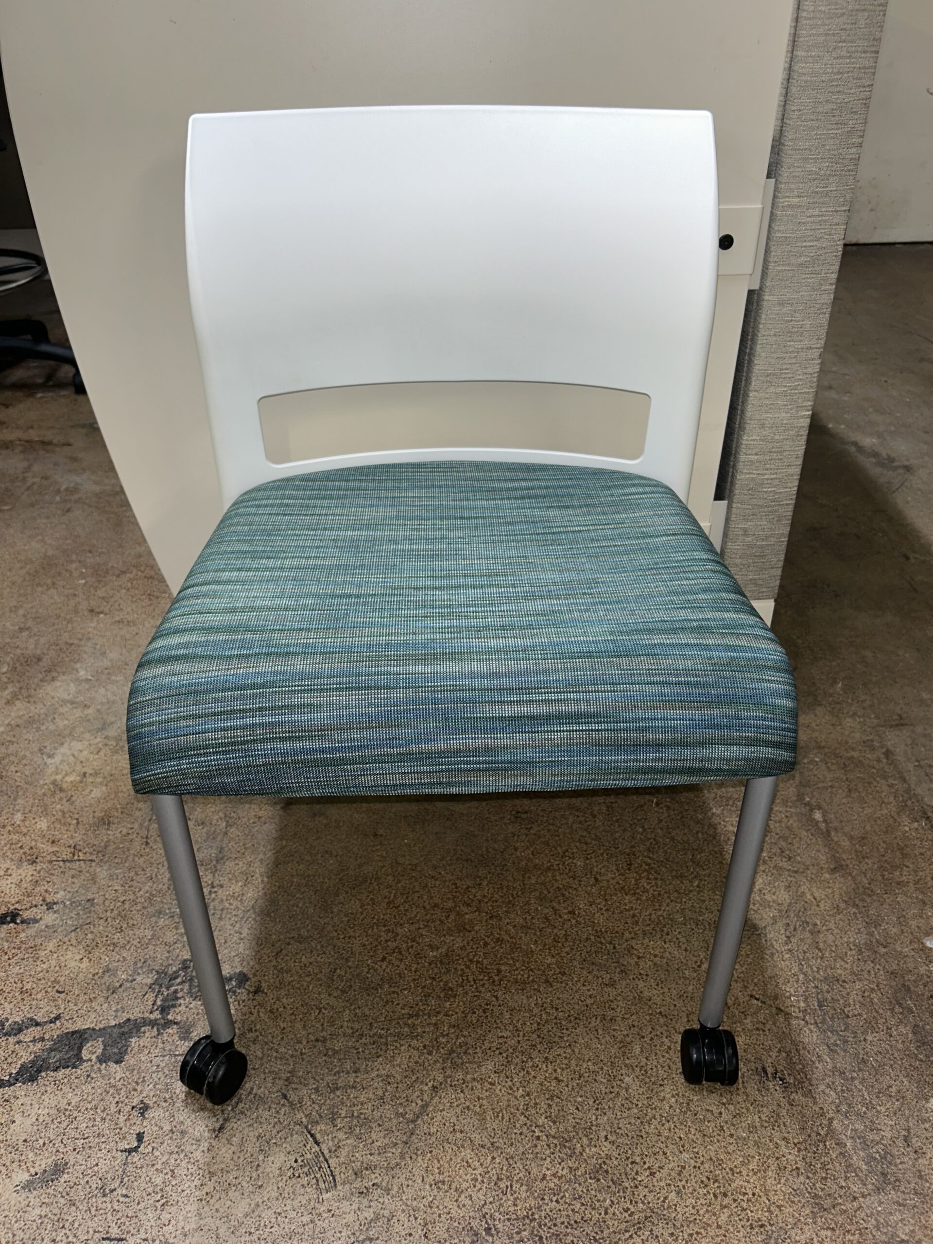 Steelcase Move Armless Office Blue Side Chair