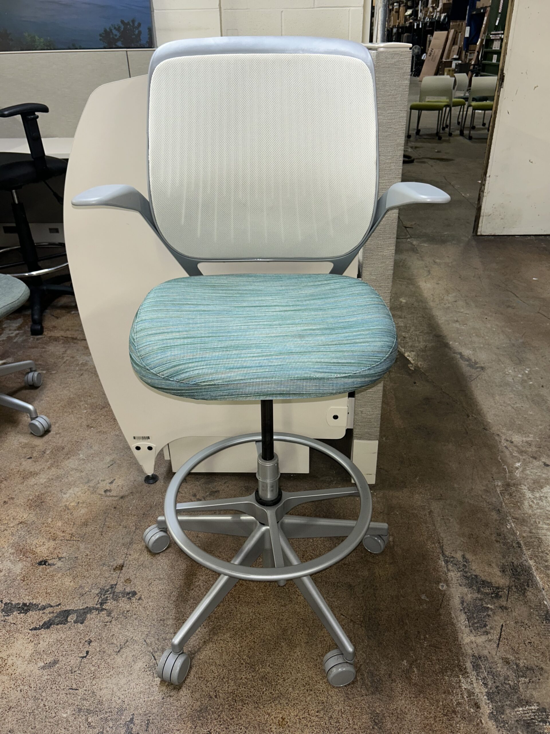 Used Steelcase Cobi Drafting Stool Blue