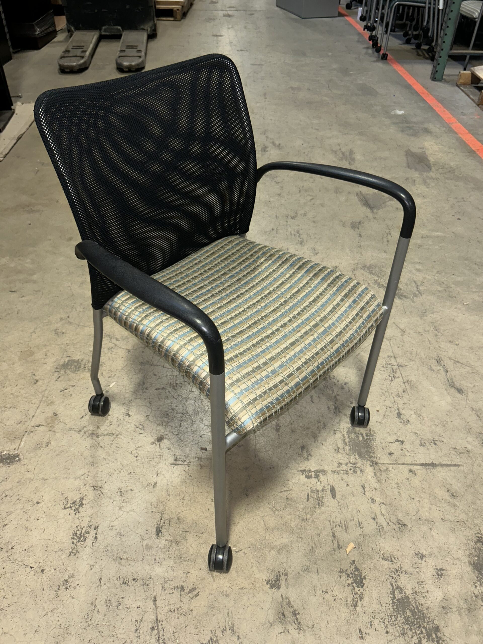 Used SitOnIt Social Side Chair Light Green with Arms