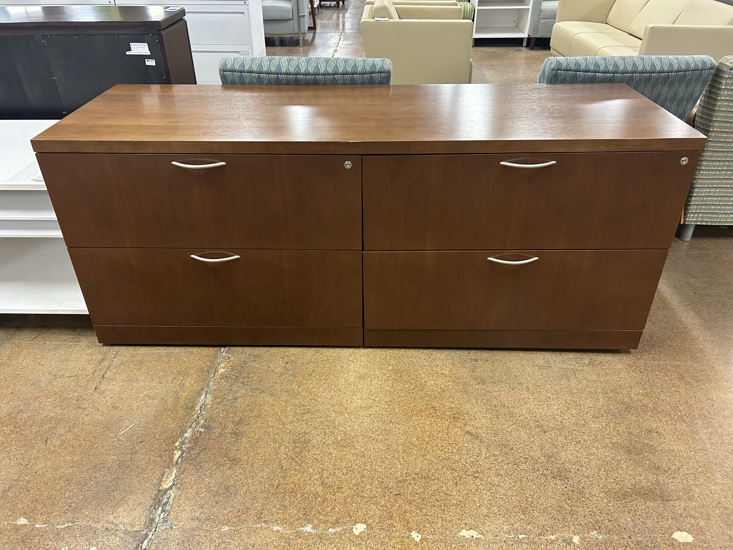 Used Light Brown Steelcase Filing Credenza 72"W