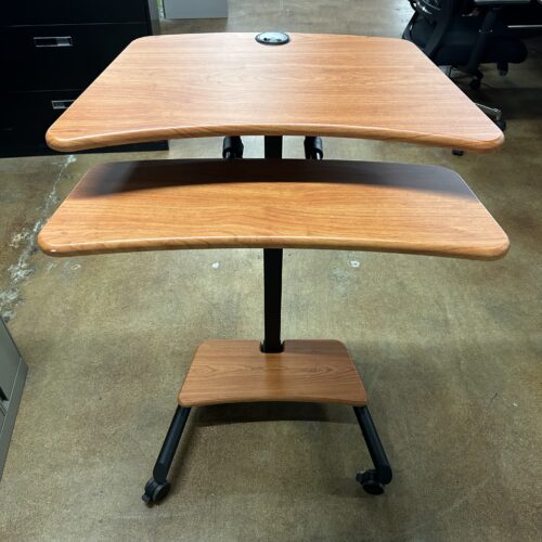 Used Balt Up-Rite Workstation Adjustable Stand Desk Cherry 28.5" - 45.5"H