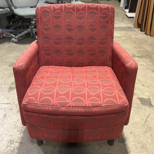 Used Allsteel Red Office Club Chair 27.5"W