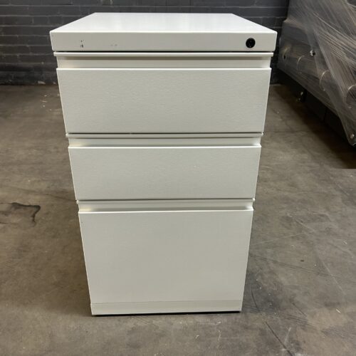 White 3-Drawer Box, Box, File Office Pedestal 15"W
