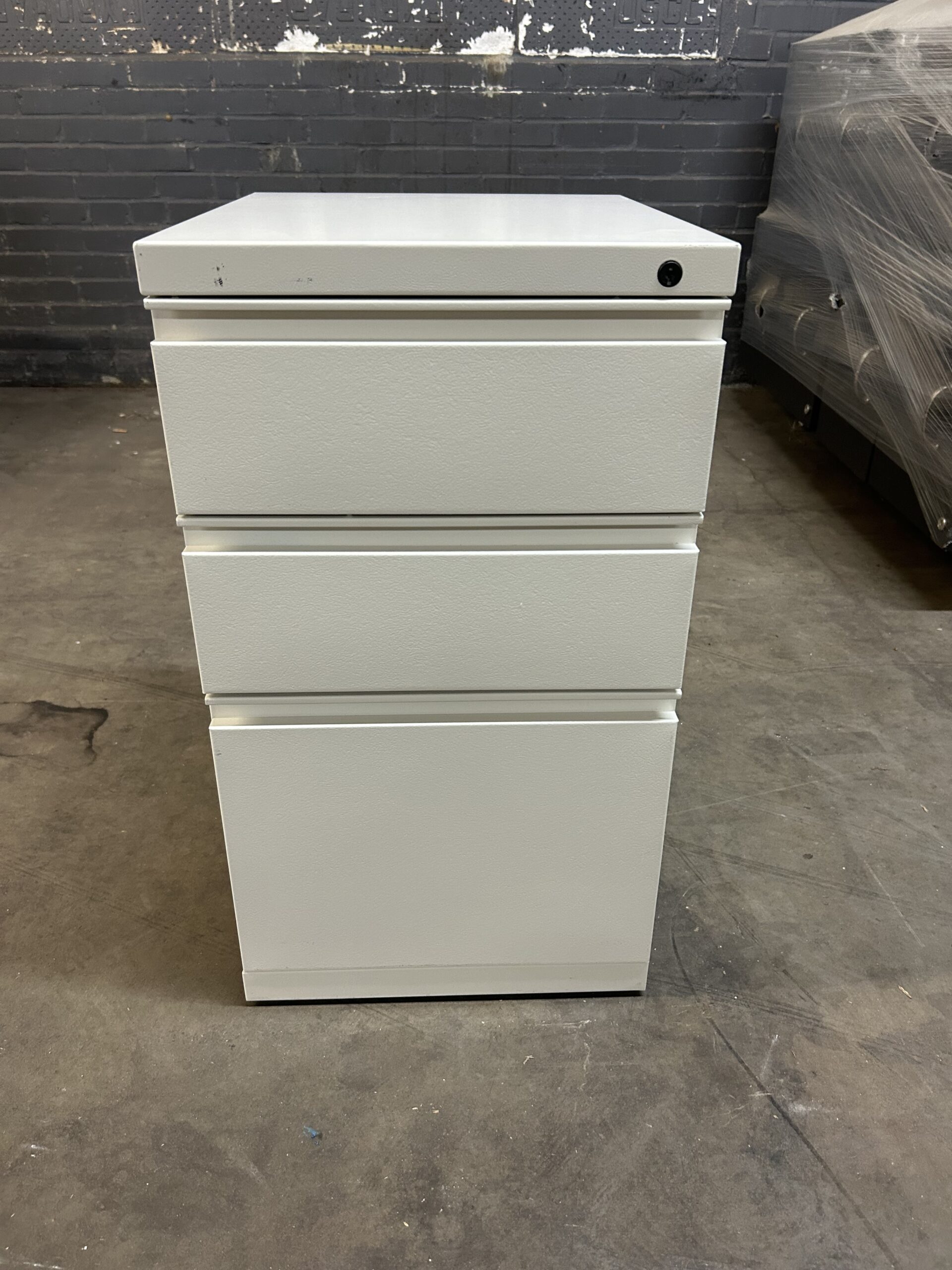 White 3-Drawer Box, Box, File Office Pedestal 15"W