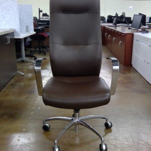 Brown Office Conference Chair w/Arms