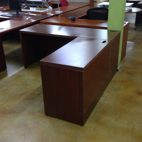 Artopex Mahogany L-Shape Office Desk