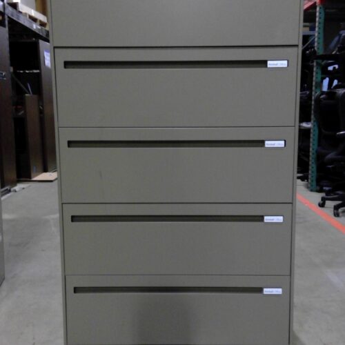 Kimbell Office 5-Level Gray Filing Cabinet w/ Lock and Key