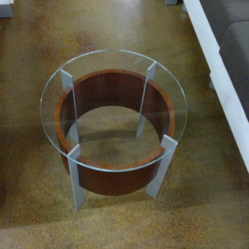 Round Glass Top Coffee/Side Office Table