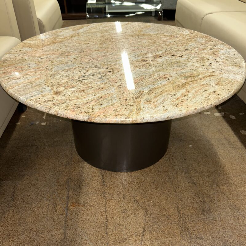 Used Granite Table with Metal Base 36"W