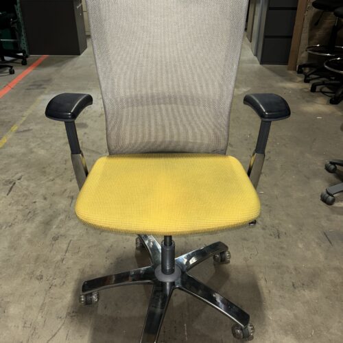 Used Knoll Life Office Task Chair -- Yellow/Gray 