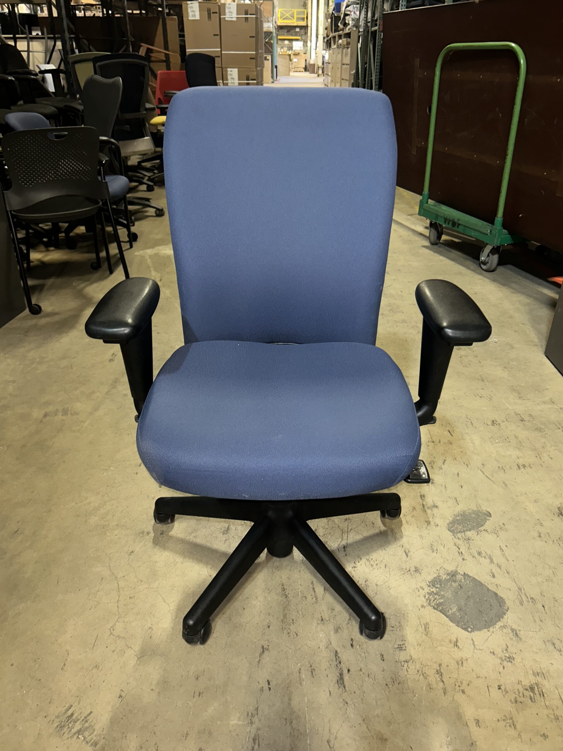 Used Haworth Look Office Task Chair with Arms -- Blue