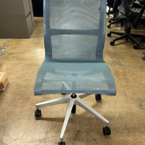 Herman Miller Setu Task Chair Armless Adjustable -- Blue