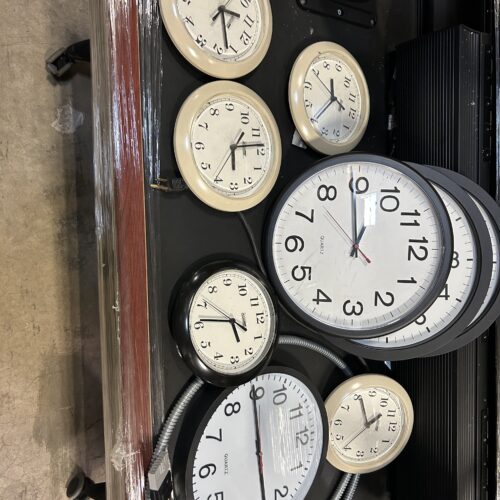 Used Office Clocks of Different Sizes