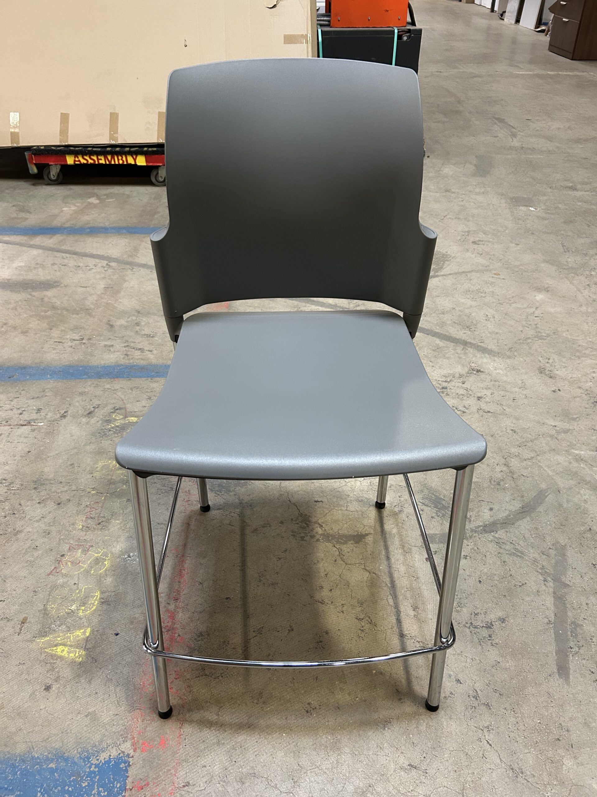 Used Source Seating Gray Stool 24"H