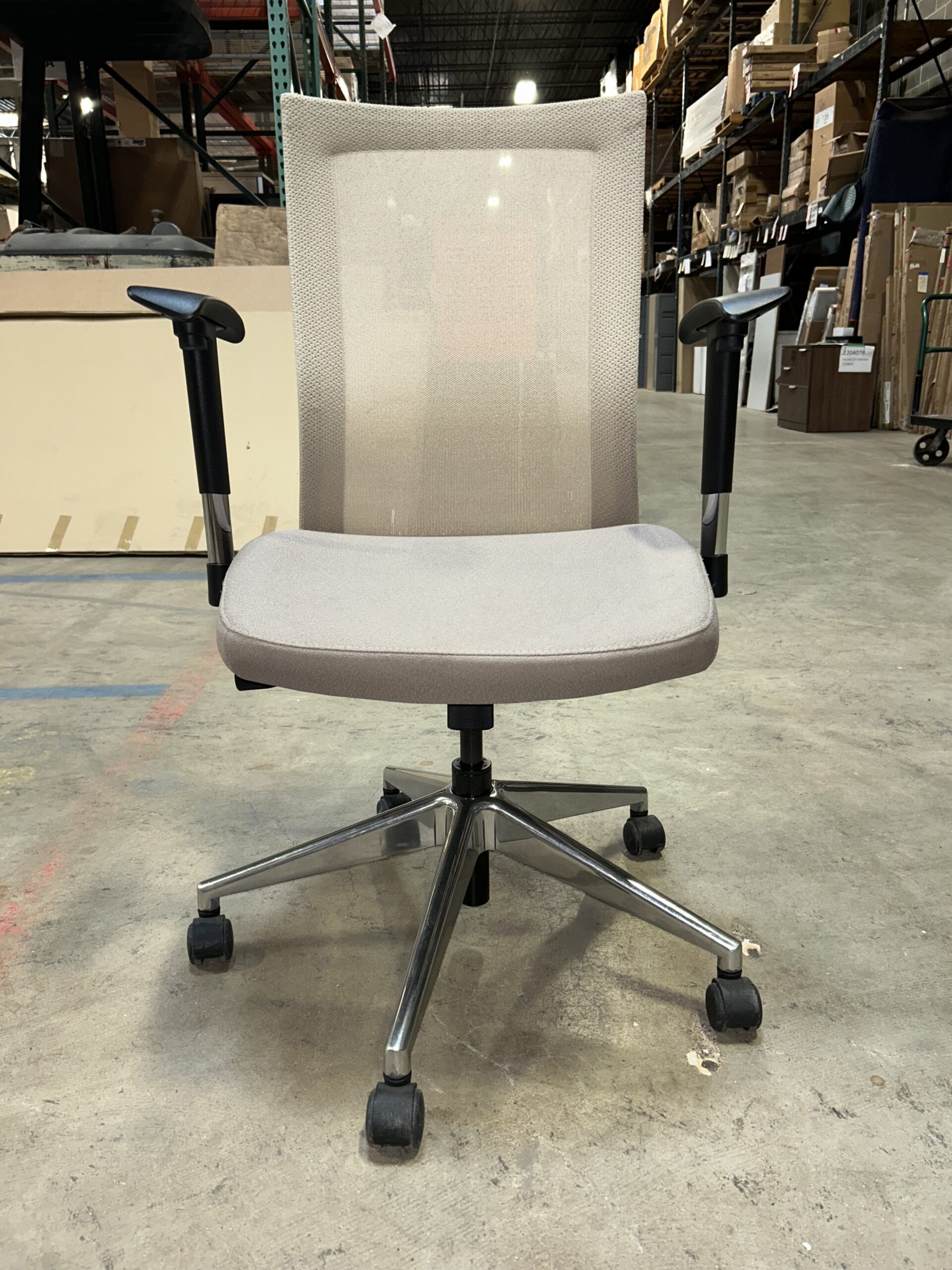 Used Source Seating Tan Office Task Chair with Arms and Mesh Back