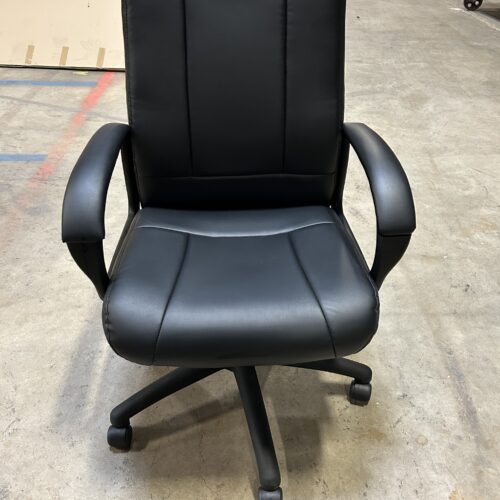 Used Black High Back Leather Executive Office Task Chair