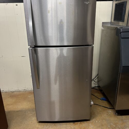Used Whirlpool Stainless Steel Refrigerator with Freezer 30"W