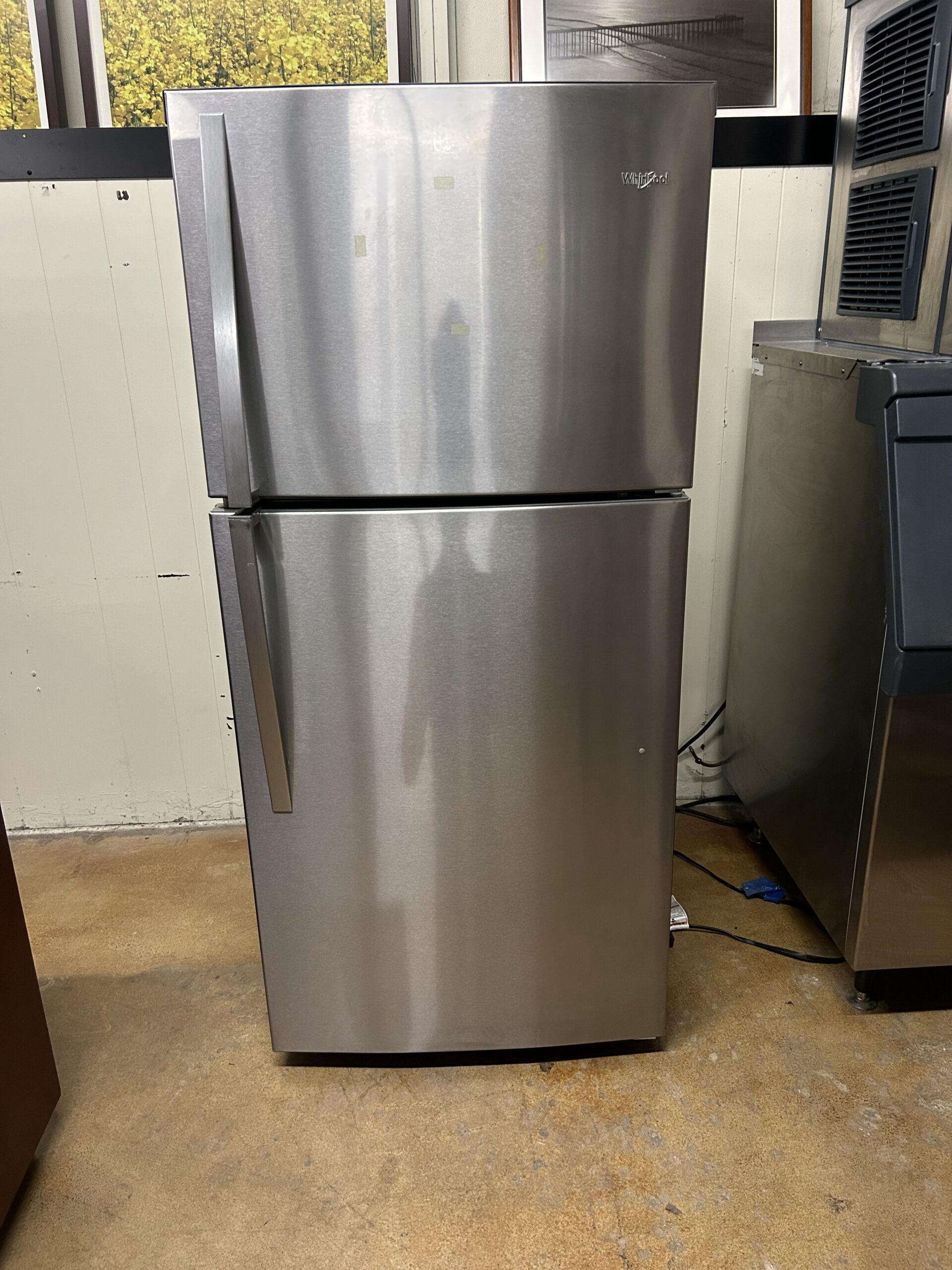 Used Whirlpool Stainless Steel Refrigerator with Freezer 30"W