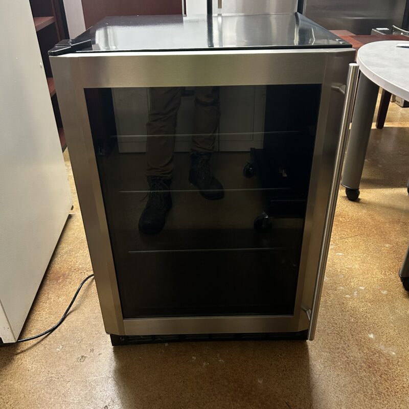 Used Stainless Steel Office Soda/Wine Refrigerator 23.5"W