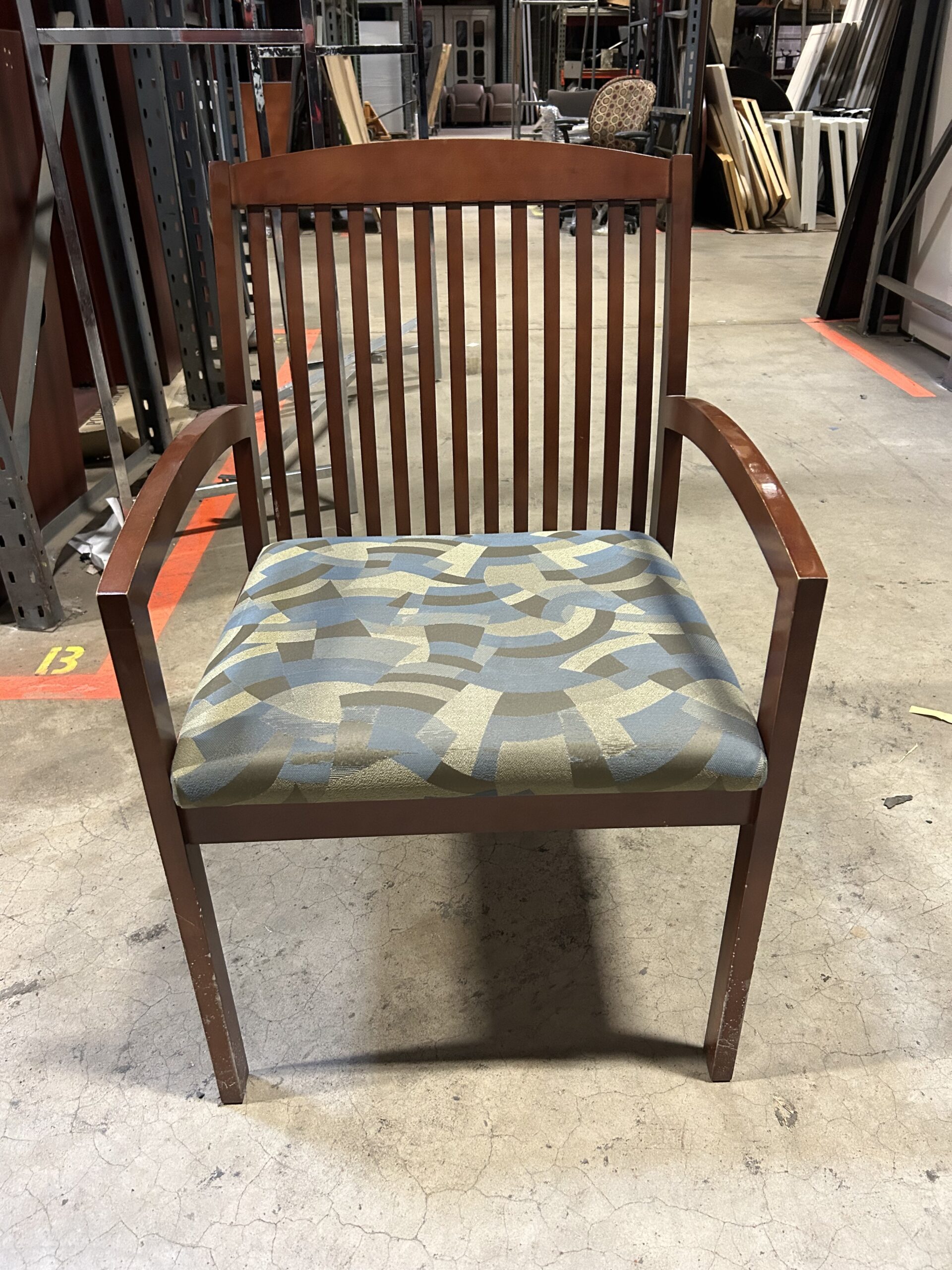 Used Kimball Timberlane Patterned Green Guest Office Chair