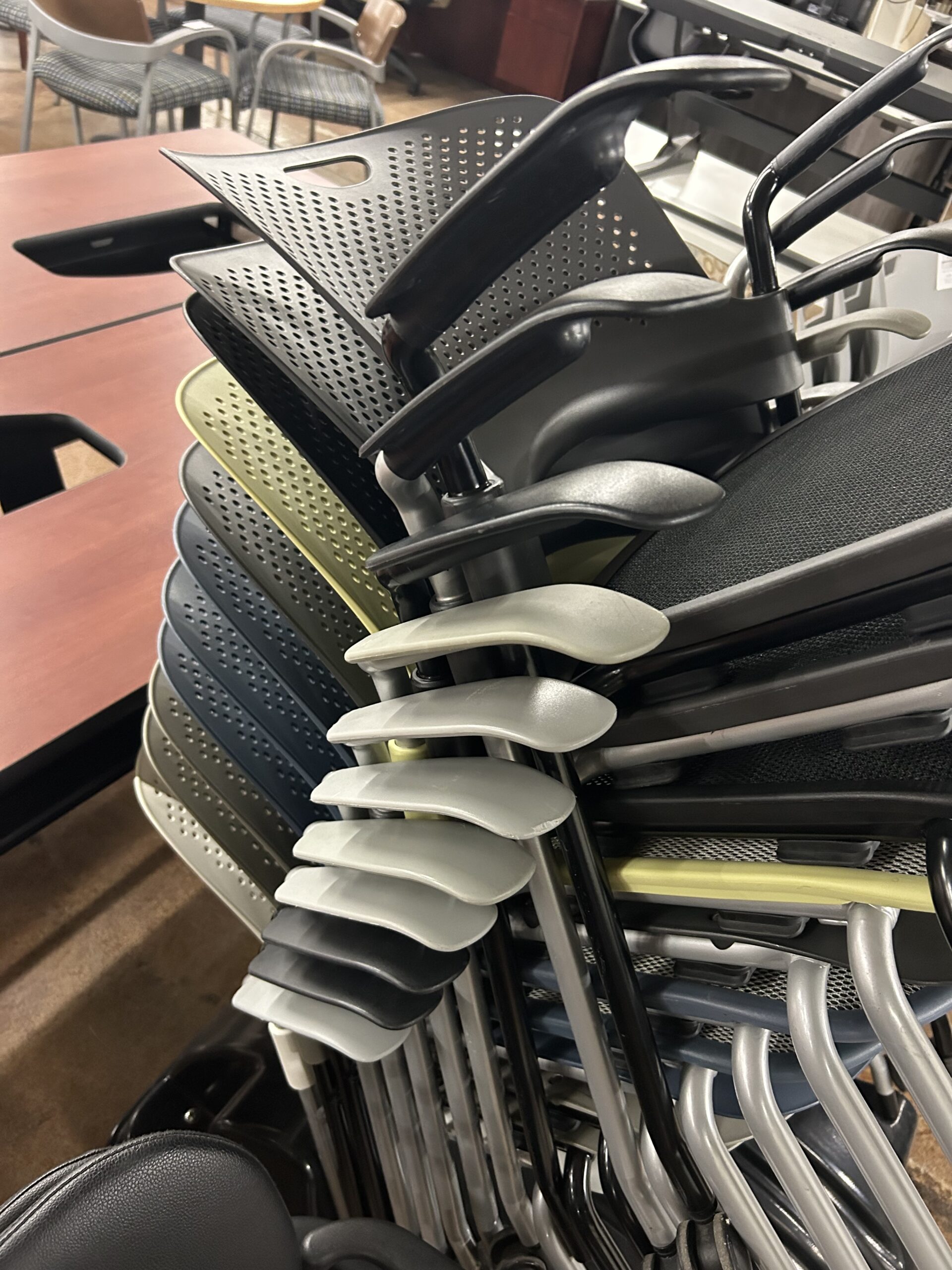 Used Herman Miller Caper Stack Chairs - Mesh and Plastic 