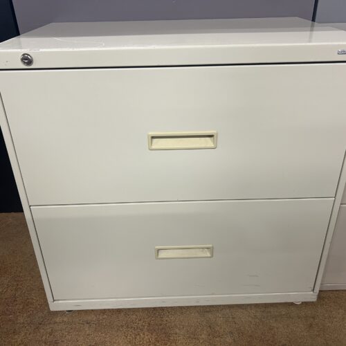 Used HON Beige 2-Drawer Filing Lateral with Lock 30"W
