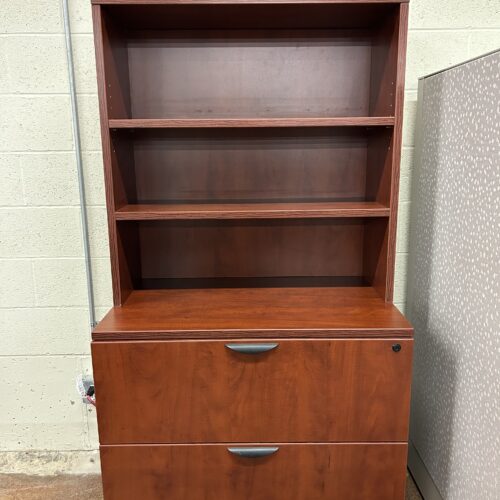 Used Storlie Cherry 2-Drawer Lateral File Cabinet 36"W