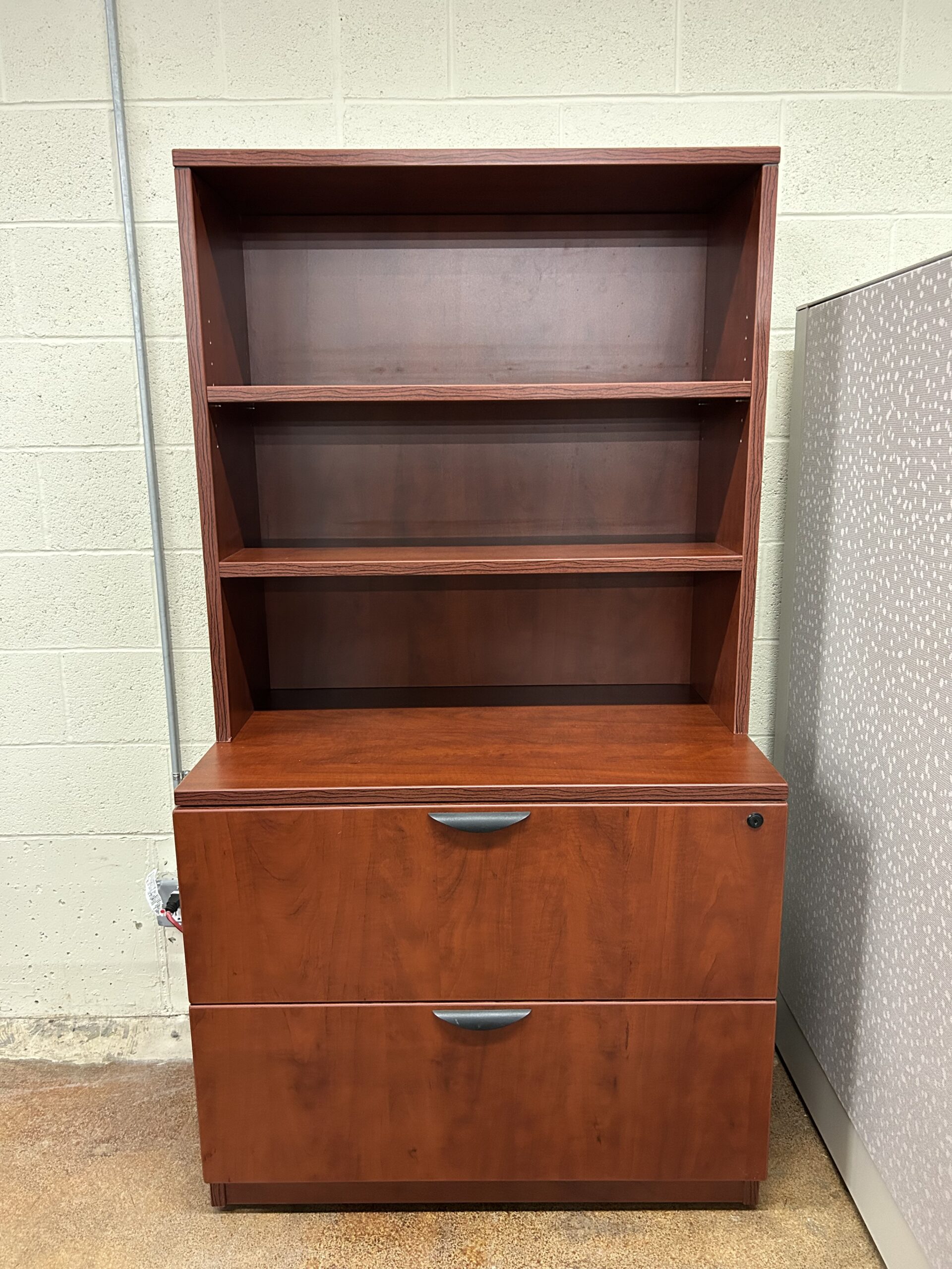 Used Storlie Cherry 2-Drawer Lateral File Cabinet 36"W